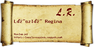 László Regina névjegykártya