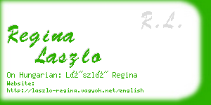 regina laszlo business card